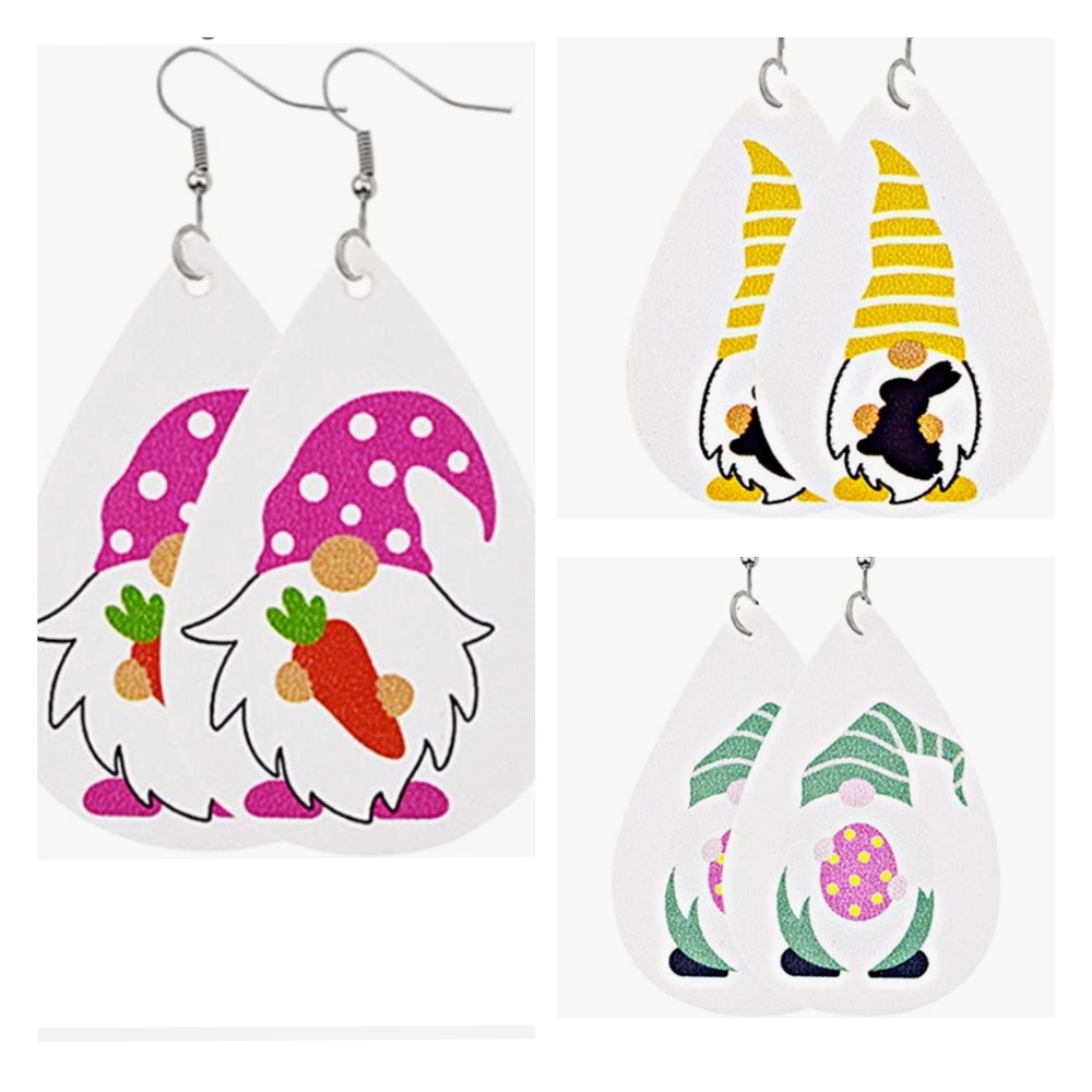 Easter Gnome Earrings NWT